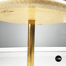 将图片加载到图库查看器，Coffee table in wood, parchment and brass by Aldo Tura, 1960s
