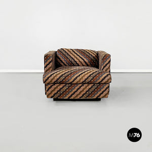 Missoni's fabric armchairs by Saporiti Italia, 1980s