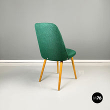 Load image into Gallery viewer, Chairs in forest green and wood, 1960s
