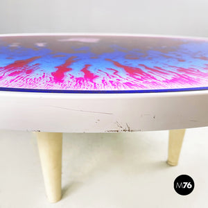 Coffee table with tie dye effect, 1970s