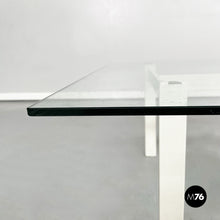 Load image into Gallery viewer, Square coffee table in glass, iron and marquinia marble, 1980s
