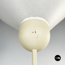 Charger l&#39;image dans la galerie, Floor lamp in white fabric and metal, 1980s
