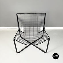 Load image into Gallery viewer, Armchair in black tubular metal, 1980s
