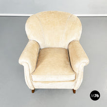 Load image into Gallery viewer, Armchairs in beige fabric, 1960s

