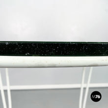 将图片加载到图库查看器，Garden table in white painted wrought iron and glass, 1960s
