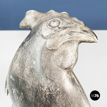 Carica l&#39;immagine nel visualizzatore di Gallery, Rooster statue in grey ceramic, 1980s
