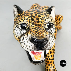 Ceramic statue of a cheetah, 1960s
