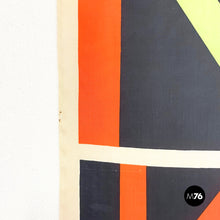 Load image into Gallery viewer, Wall print on fabric mod. Kakemono by Giulio Confalonieri, 1900-1950s
