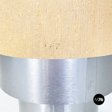 Load image into Gallery viewer, Table lamp in beige fabric and brushed aluminum, 1960s
