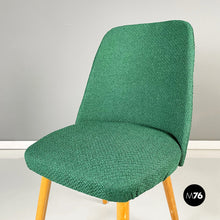 Load image into Gallery viewer, Chairs in forest green and wood, 1960s
