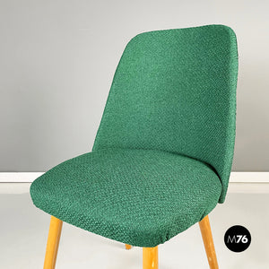 Chairs in forest green and wood, 1960s