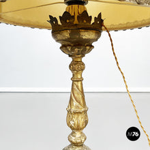 Load image into Gallery viewer, Candelabra lamps in wood and fabric, 1800s
