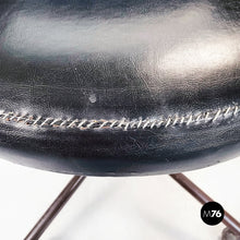 Load image into Gallery viewer, Armchair in black leather, 1970s
