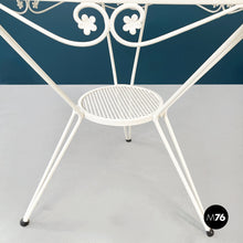Load image into Gallery viewer, White iron garden table, 1960s
