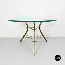 Load image into Gallery viewer, Coffee table with irregular brass road base, 1950s
