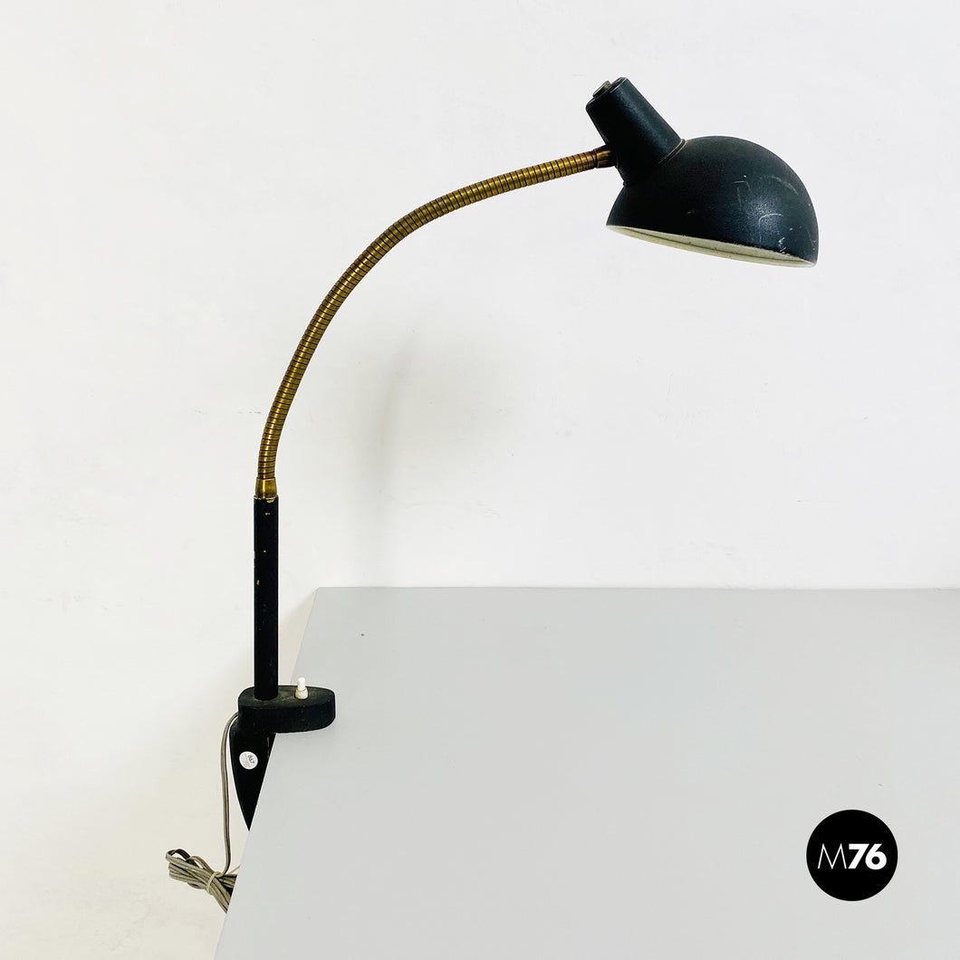 Articulated table lamp with clamp, 1970s