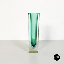 Load image into Gallery viewer, Green Murano glass vase, 1970s
