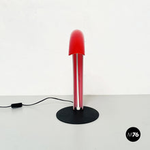 Load image into Gallery viewer, Red Murano glass table lamp by Mazzega, 1970s
