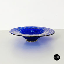 Load image into Gallery viewer, Blue glass centerpiece, 1960s
