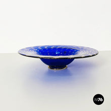 Load image into Gallery viewer, Blue glass centerpiece, 1960s
