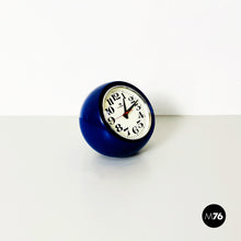 Carica l&#39;immagine nel visualizzatore di Gallery, Blue table clock mod. Boule by Lorenz, 1960s
