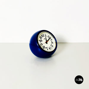 Blue table clock mod. Boule by Lorenz, 1960s