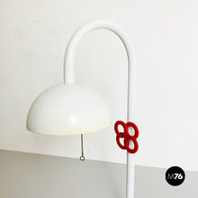 将图片加载到图库查看器，White metal table lamp by L&#39;isola che non c&#39;è, 1980s
