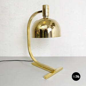 AM \ AS Series gold chrome table lamp by F. Albini and F. Helg for Sirrah, 1969