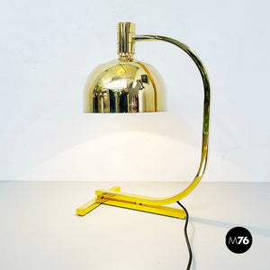 AM \ AS Series gold chrome table lamp by F. Albini and F. Helg for Sirrah, 1969