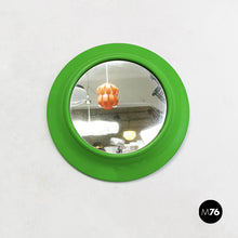 Load image into Gallery viewer, Round green plastic mirror, 1980s
