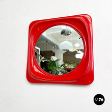 Load image into Gallery viewer, Red plastic mirror, 1980s

