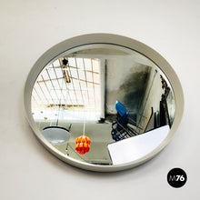 Load image into Gallery viewer, Round white wood mirror, 1980s
