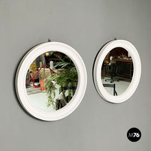 Load image into Gallery viewer, Round white plastic mirrors by Carrara &amp; Matta, 1980s

