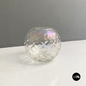 Transparent glass vase, 1980s