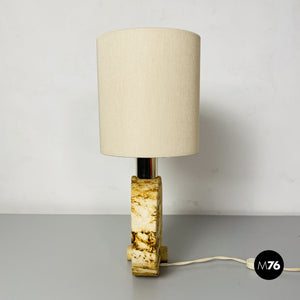 Travertine table lamp, 1970s