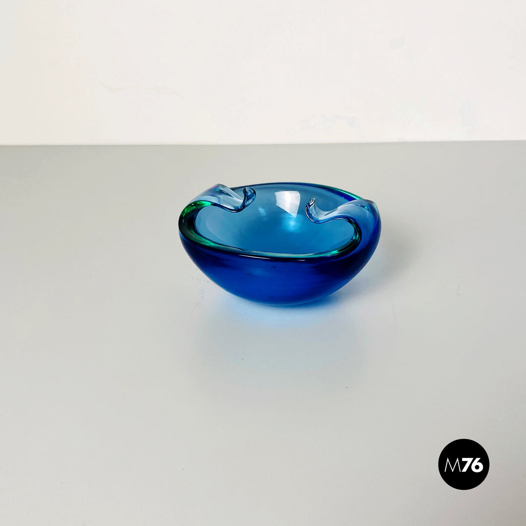 Blue Murano glass object holder, 1960s