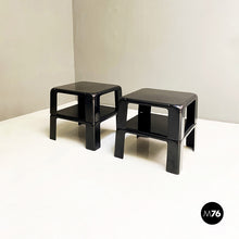 Charger l&#39;image dans la galerie, Black plastic coffee tables 4 Gatti by Mario Bellini for B&amp;B, 1970s
