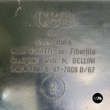 Carica l&#39;immagine nel visualizzatore di Gallery, Black plastic coffee tables 4 Gatti by Mario Bellini for B&amp;B, 1970s
