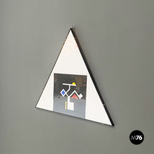 Carica l&#39;immagine nel visualizzatore di Gallery, Triangular painting with collage by Bertolio, 1999

