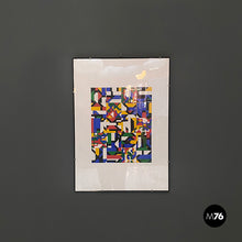 Carica l&#39;immagine nel visualizzatore di Gallery, Rectangular painting with collage  by Bertolio, 1984
