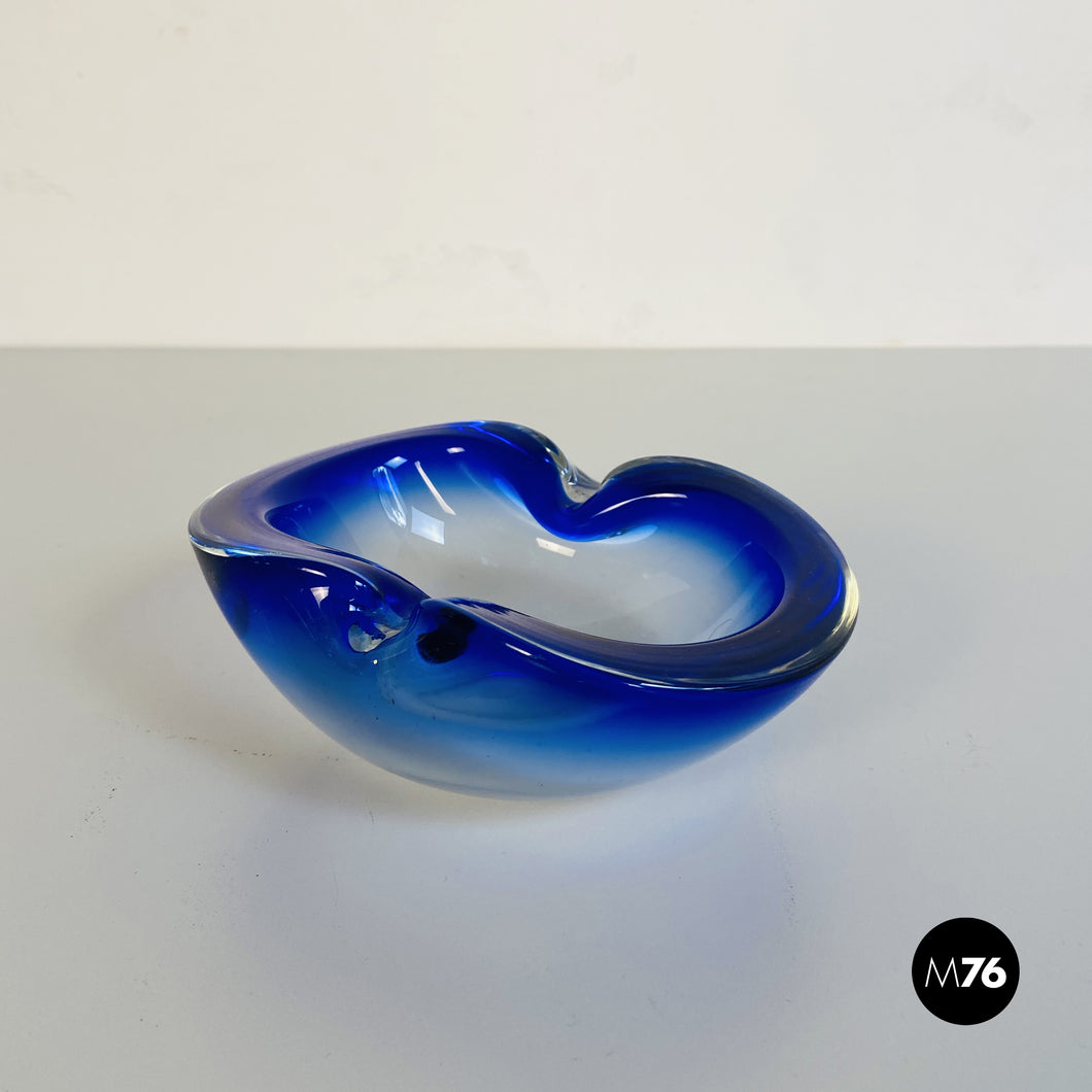 Blue Murano glass object holder, 1970s