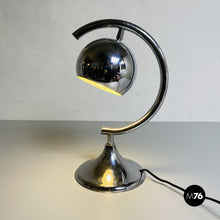 Load image into Gallery viewer, Chrome table lamp, 1970s
