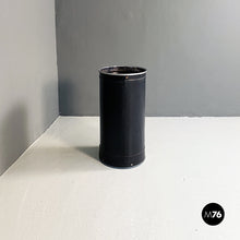 Load image into Gallery viewer, Industrial black plastic and metal bin by Victor, 1960s
