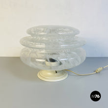 Load image into Gallery viewer, Glass table lamp with abstract decoration, 1960s
