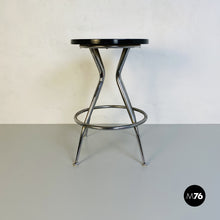 画像をギャラリービューアに読み込む, Black and chromed stool, 1950s
