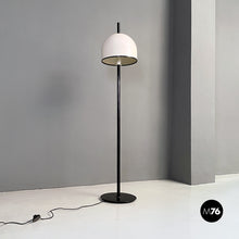Load image into Gallery viewer, Black and white metal floor lamp, 1980s
