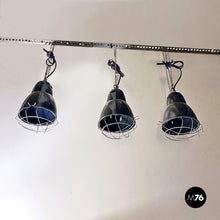 Load image into Gallery viewer, Dark gray industrial chandeliers, 1960s
