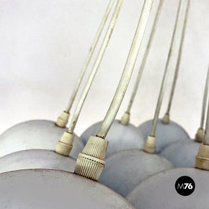 White chandelier with 19 light, 1970s