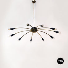 Load image into Gallery viewer, Sputnik ten lights chandelier, 1950s

