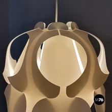 Load image into Gallery viewer, White plastic chandelier Big Lily model, 1960s
